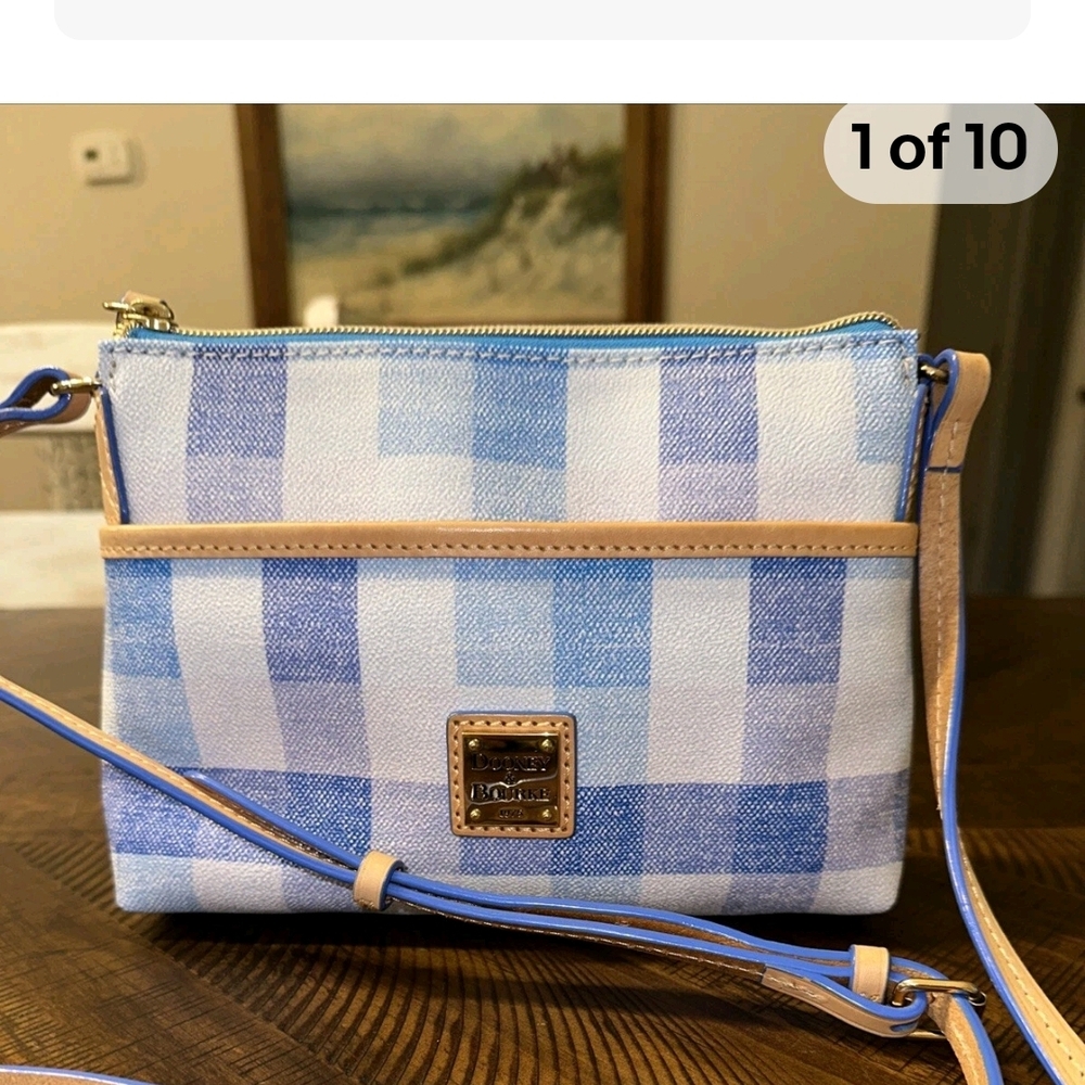 Dooney & Bourke Blue Checkered Crossbody Bag
